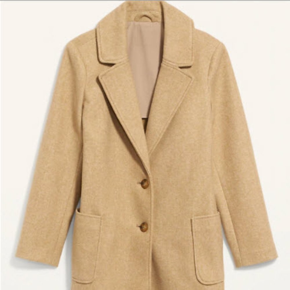 Sooo cute! Oversized Soft-Brushed Button-Front Coat for Women